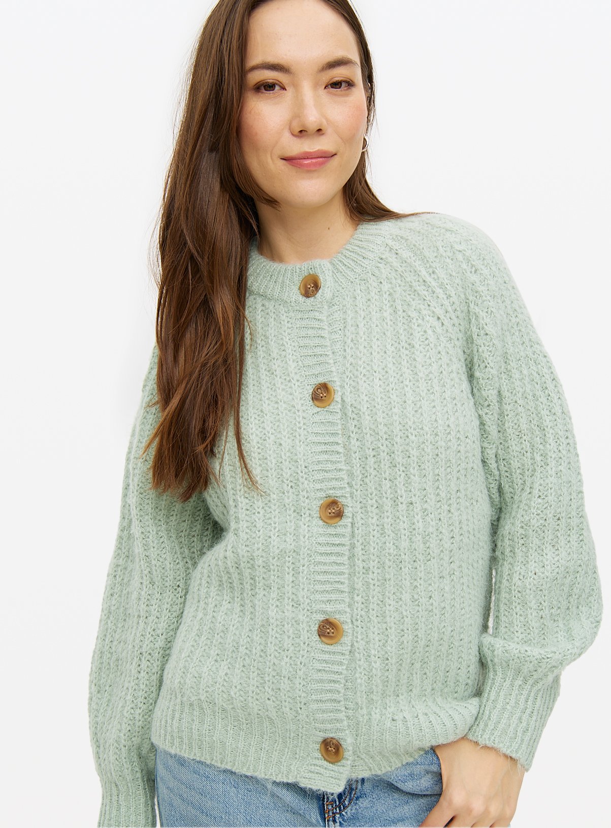 Pale Green Raglan Sleeve Cardigan 22 - Image 1 thumbnail